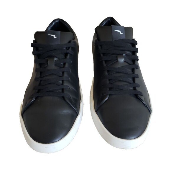 Wolf & Shepherd Cruise Lace Up Black Leather White Sneakers Shoes Men\'s Size 10 main image 4